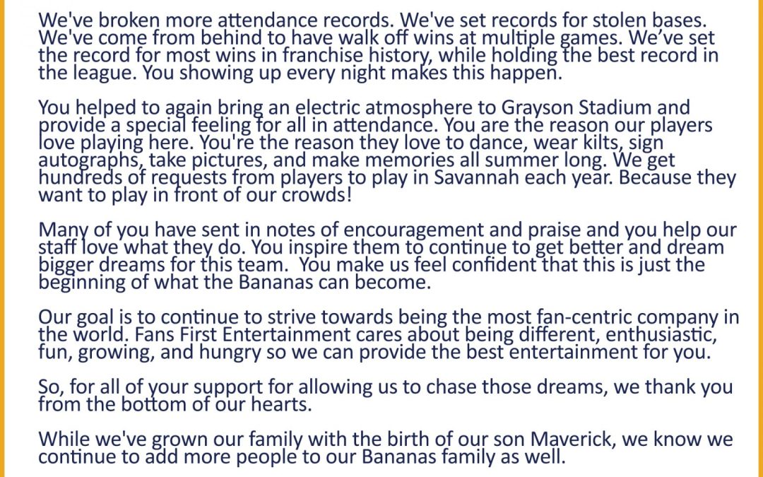 Thank You Fans.