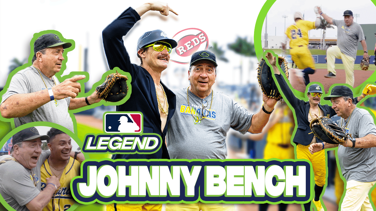 MLB Hall of Famer Johnny Bench Coaches First - The Savannah Bananas