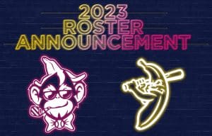 SAVANNAH BANANAS AND PARTY ANIMALS 2023 BANANA BALL WORLD TOUR ROSTERS ...