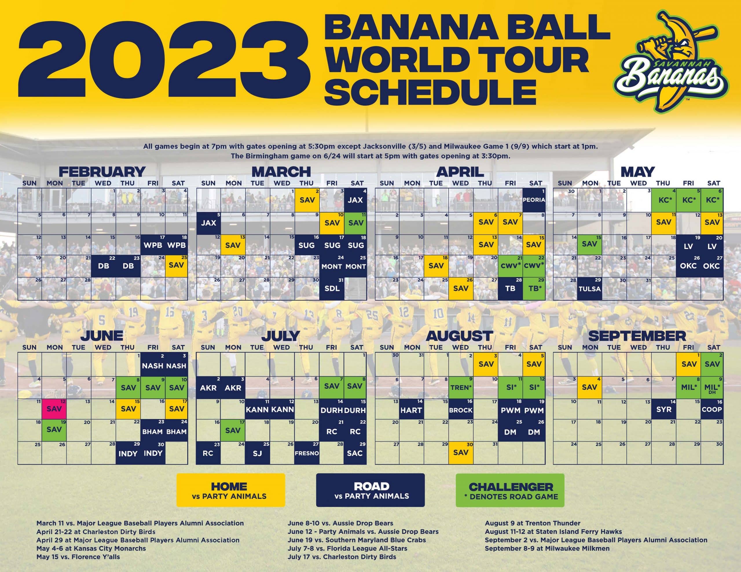 What to know: Savannah Bananas open 2023 world tour with 33 cities