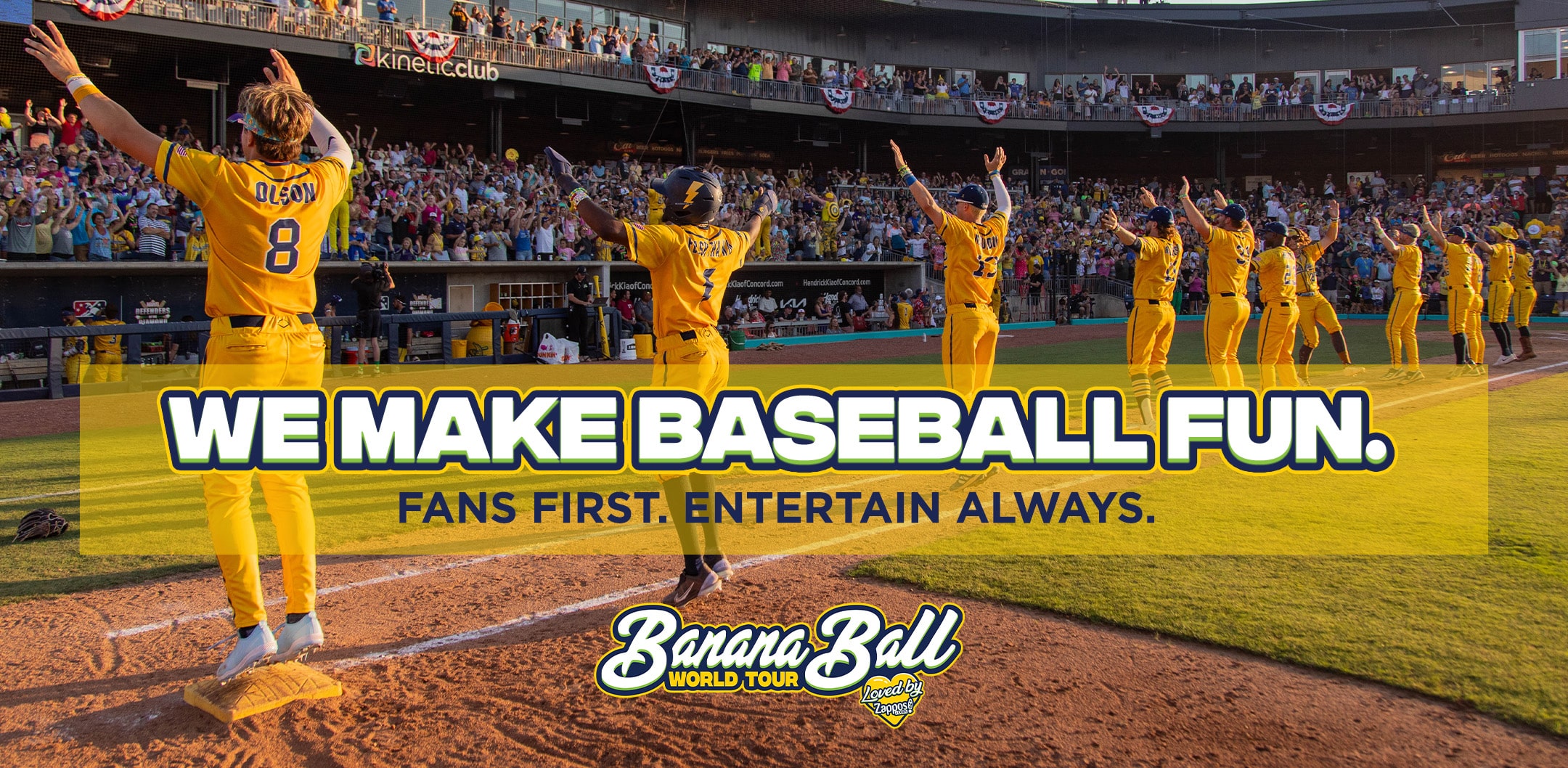 Go bananas! 🍌 The Savannah Bananas baseball team is coming to